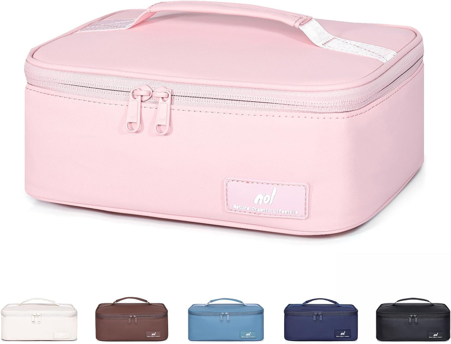 NOL Mini Insulated Lunch Bag for Women Men Kids | Small Leakproof Reusable Lunch Tote | Fits 6 Cans 330ml | Thermal Cooler for Work School Picnic Camping, Navy blue