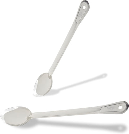 Winco 11" Stainless Steel Basting Solid Spoon