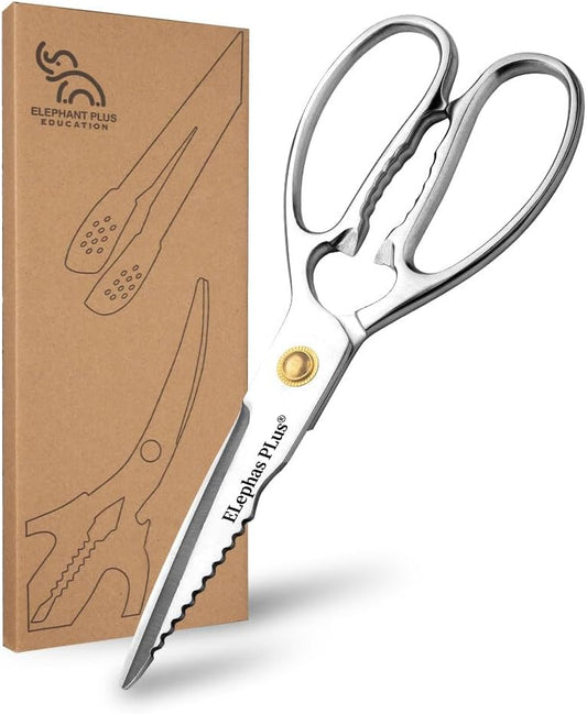 Heavy Duty Stainless Steel Kitchen Shears,All stainless steel kitchen shears