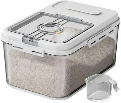 Rice Storage Bins,33LB Food Storage Container with PP Locking Lid,For Rice,Grain,Pet Food,Flour with Measuring Cup