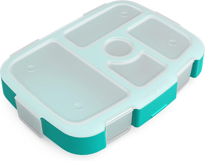 Bentgo® Kids Prints Tray with Transparent Cover - Reusable, BPA-Free, 5-Compartment Meal Prep Container with Built-In Portion Control for Healthy Meals At Home & On the Go (Mermaids in the Sea)