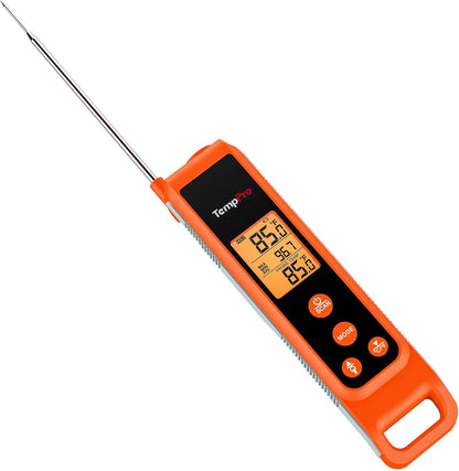 TempPro TempScan 2-in-1 Infrared Thermometer Gun with Meat Probe