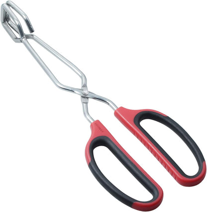 HINMAY Stainless Steel Scissor Tongs 10-Inch and 12-Inch Set, Set of 2