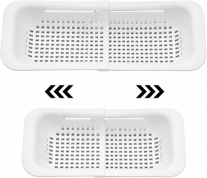 Expandable Over-the-Sink Colander Strainer Basket 14.25 to 19.5 Inch Black