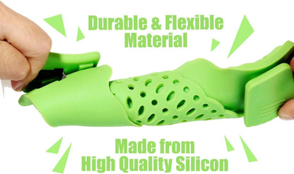 Clip On Strainer Silicone for All Pots and Pans, Pasta Strainer Clip on Food Strainer for Meat Vegetables Fruit Silicone Kitchen Colander (Black)