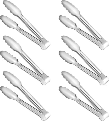 6 Pack Serving Tongs Kitchen Tongs, Buffet Tongs, Stainless Steel Food Tong Serving Tong, small tongs