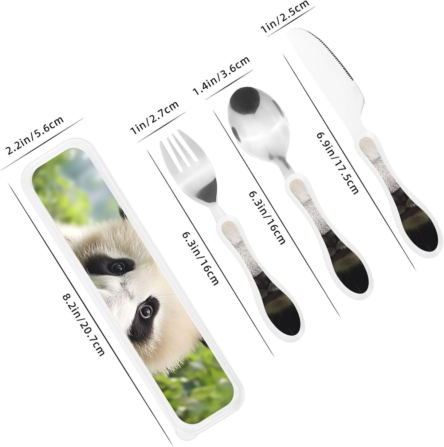 3-Piece Kids Silverware Set With Storage Case, Stainless Steel Reusable Children Safe Knife Spoon Fork Set Blue Active Girl Running Sunset Children Flatware Set For Kids Lunch Box - Colors A