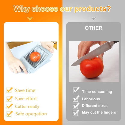 Tomato Slicer with 15 Sharp Blades Stainless Steel Vegetable & Fruit Cutter