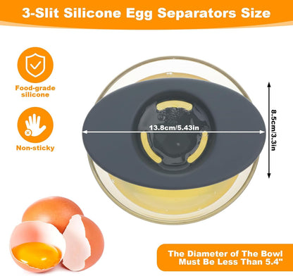 2 Pcs Egg Separators, Egg White Separator Food-Grade Silicone