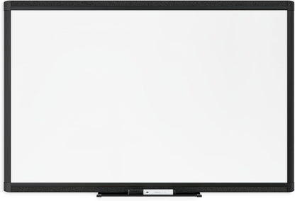 U Brands Framed Magnetic Weekly Calendar Dry Erase White Board, Office Supplies, Black Frame, with Marker, Magnet, 11” x 18”
