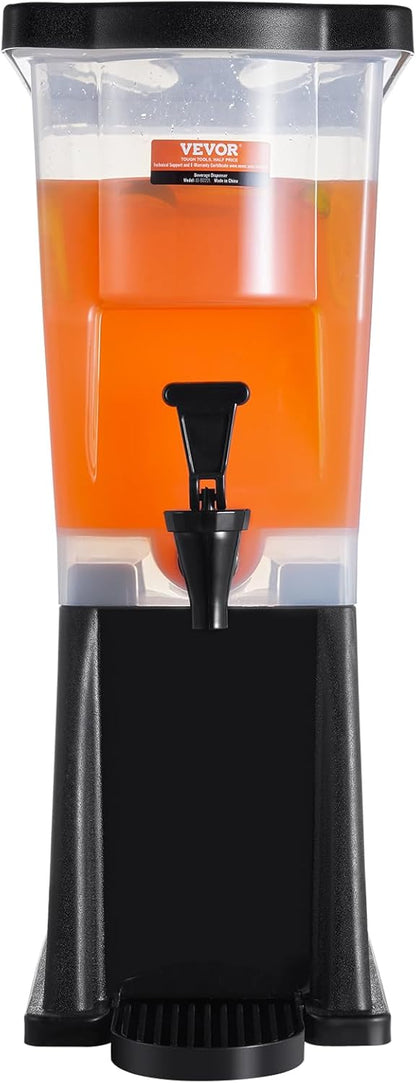 VEVOR Beverage Dispenser, 3 Gallon x 2 Drink Dispensers for Parties, Plastic Juice Dispenser with Stand Spigot Lid, Iced Tea Lemonade Juice Water Dispenser, for Restaurants, Hotels, Parties