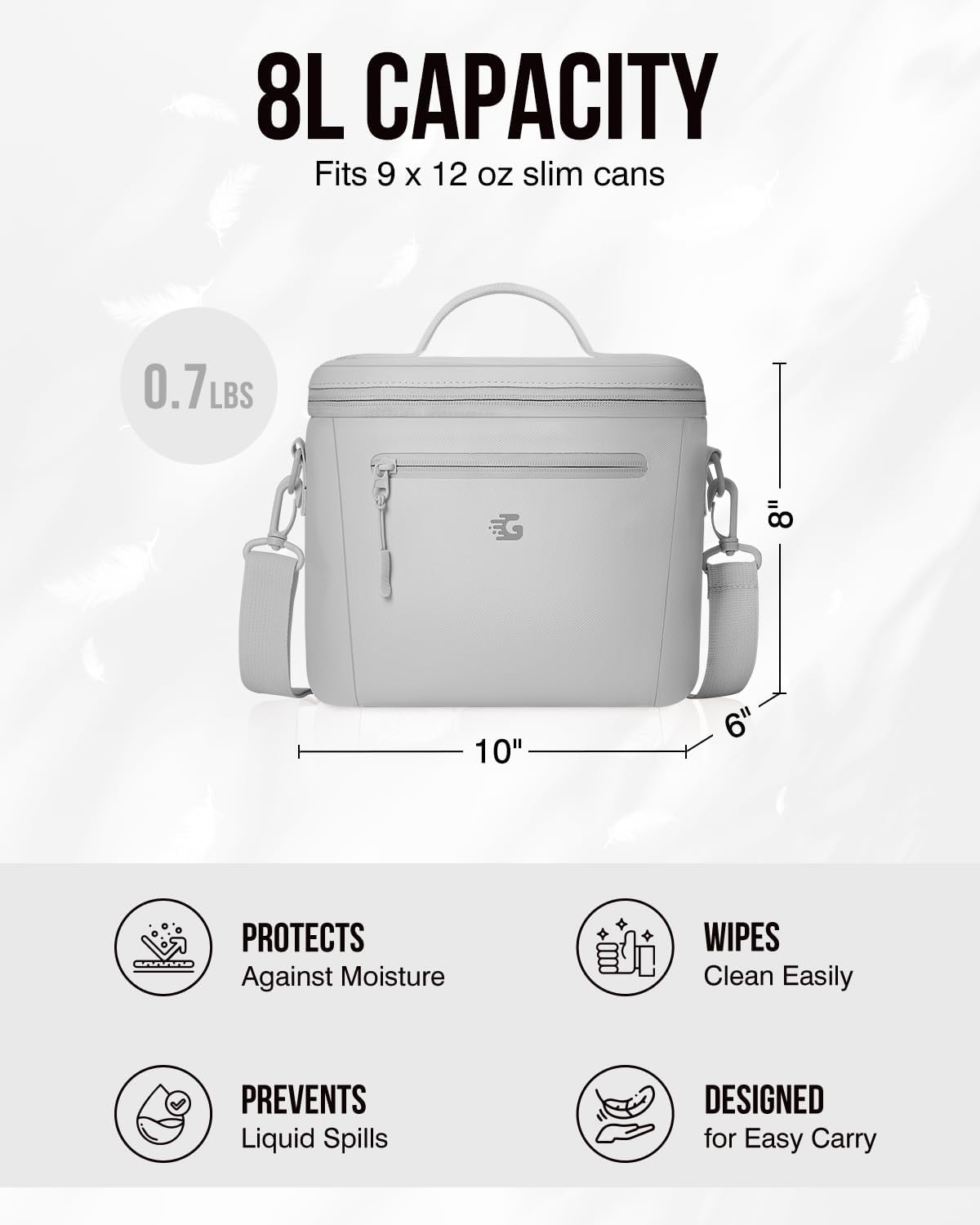GLORIEROO Insulated Lunch Box Bag Women Girls - Waterproof Leakproof Lightweight Reusable Cooler for School Work Picnic - Back to School