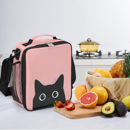 cfpolar Skull Skateboard Lunch Box for Boys Girls, Insulated Lunch Bags for Kids Reusable Mini Cooler Lunch Tote Lunchbox Thermal Meal Tote Kit with Shoulder Strap for Work School Picnic
