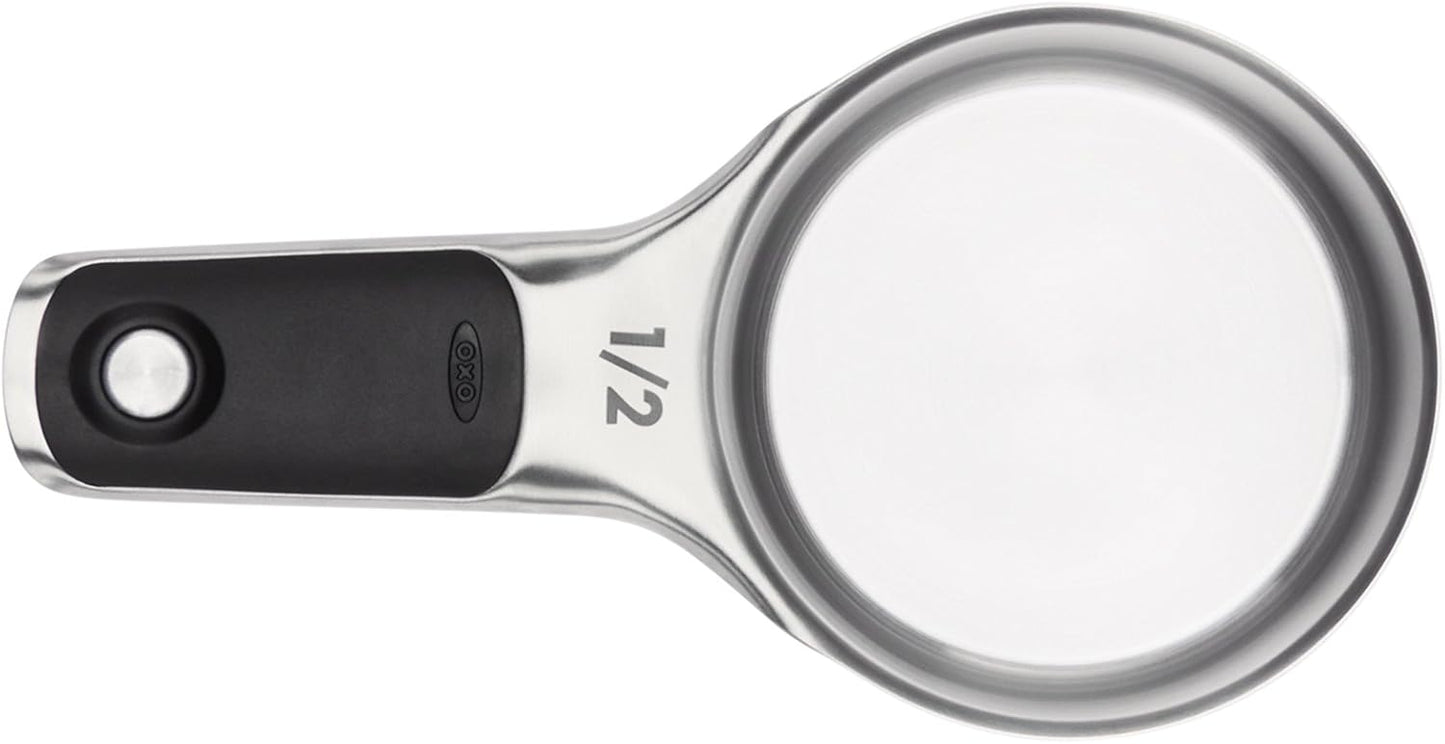 OXO Good Grips 4 Piece Stainless Steel Measuring Cups with Magnetic Snaps