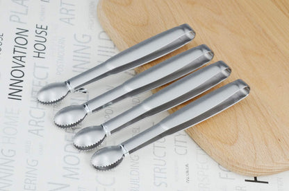 HINMAY Sugar Tongs 4-Inch Mini Serving Tongs Stainless Steel Appetizer Tongs, Set of 4