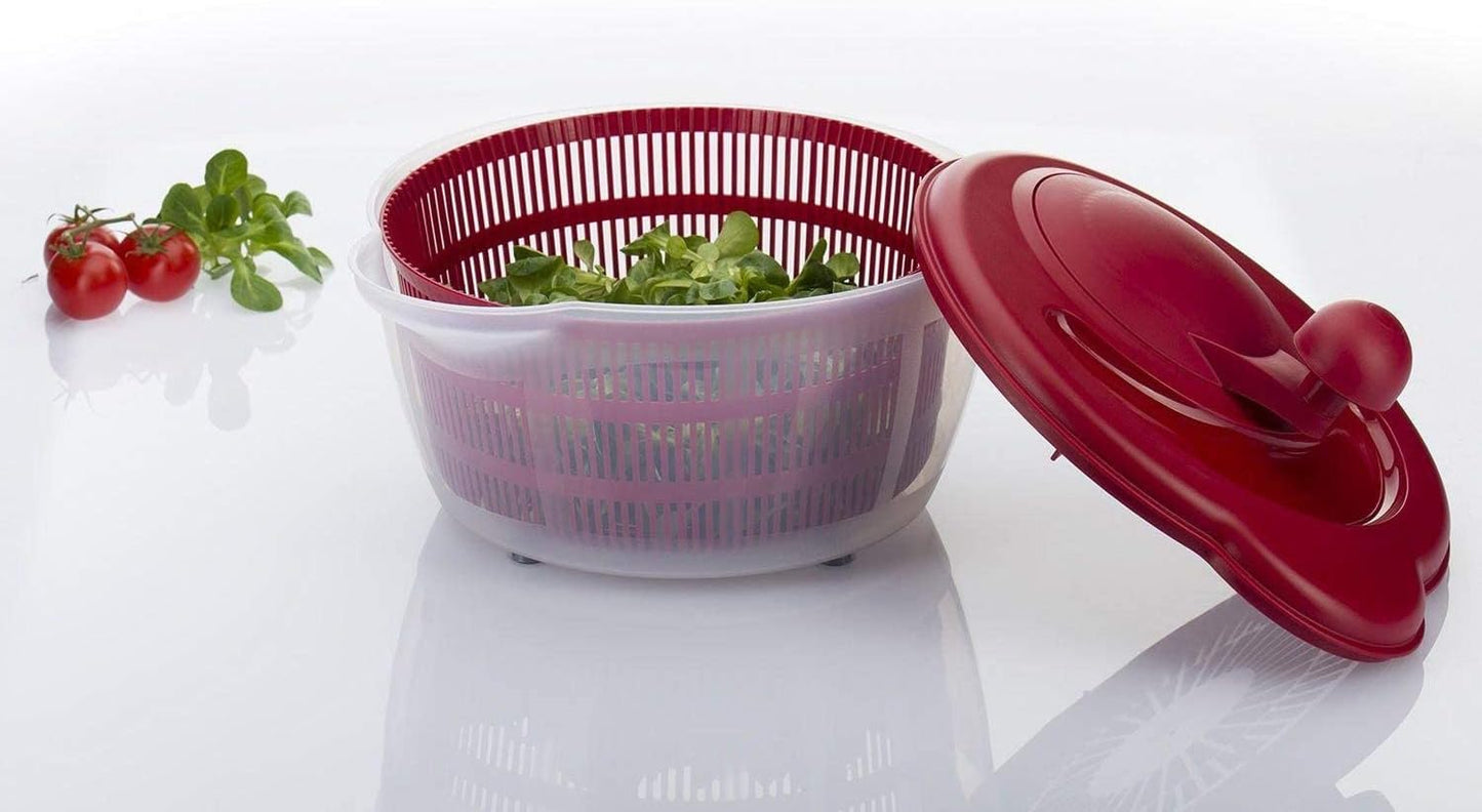 Westmark Germany Vegetable and Salad Spinner with Pouring Spout (Red/Clear)