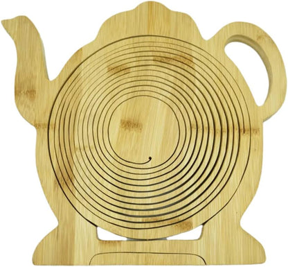 MYOSOTIS Foldable Fruit Basket Collapsible Bamboo Fruit and Veggie Basket Fruit Bowl Holder and Dried Fruit Basket For Holiday Party (Duck)