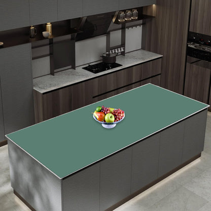 72''x16'' Extra Large Silicone Mat for Kitchen Counter, Heat Resistant Countertop Protector, Non-Slip Waterproof Kitchen Island Mat, Easy to Clean, Light Gray