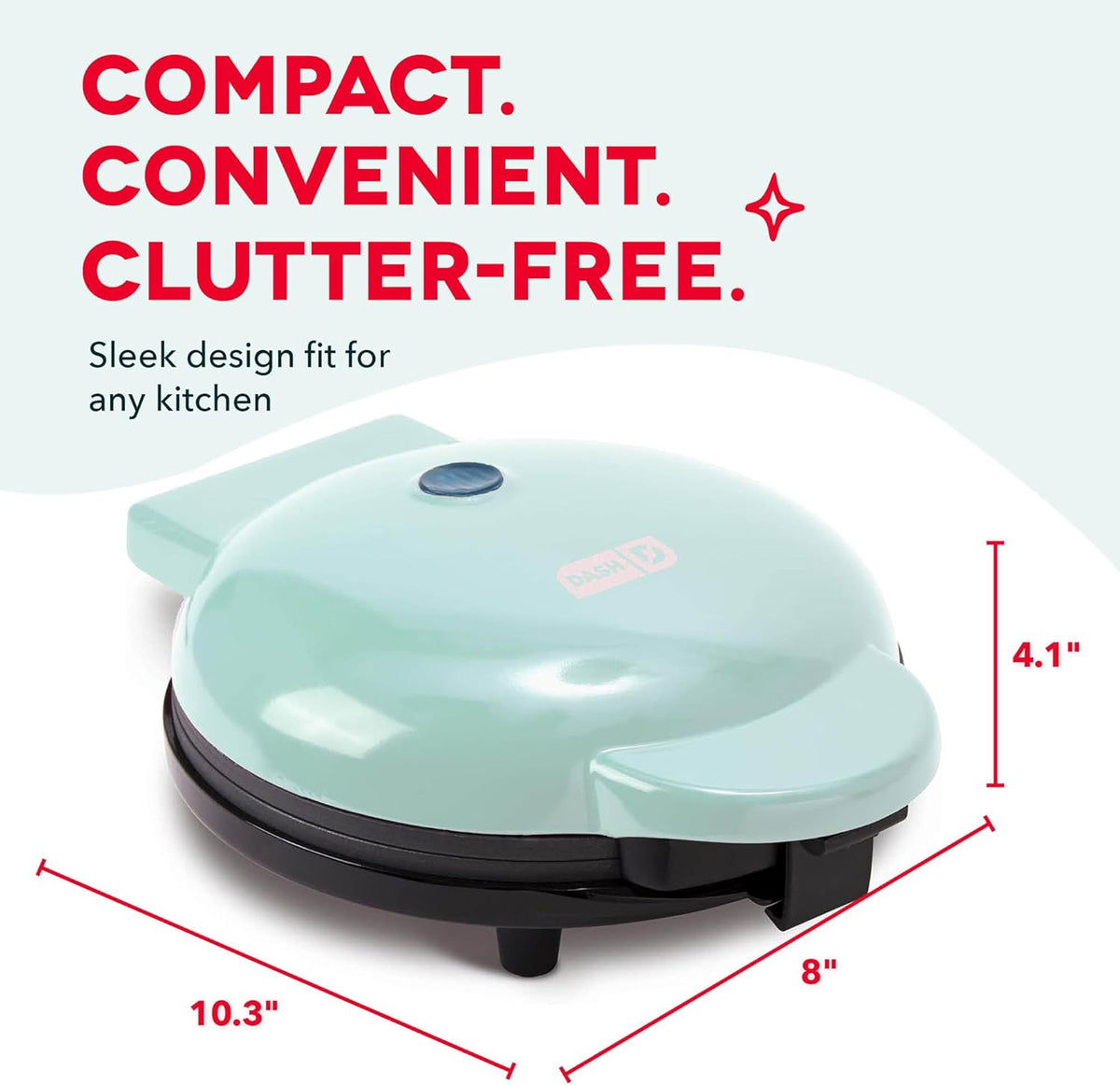Dash Round Express Electric - Pancake Maker & Eggs Griddle System - Healthy Breakfast Maker - Quick Heat-Up & Easy Cleanup - nonstick surface - Red