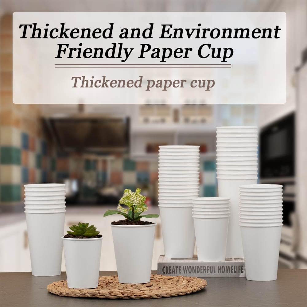 Lamosi 100 Pack 5 oz Paper Cups, Disposable Small Bathroom Cups 5oz, Mini Espresso Cups for Mouthwash, Travel, Party, Picnics, Home