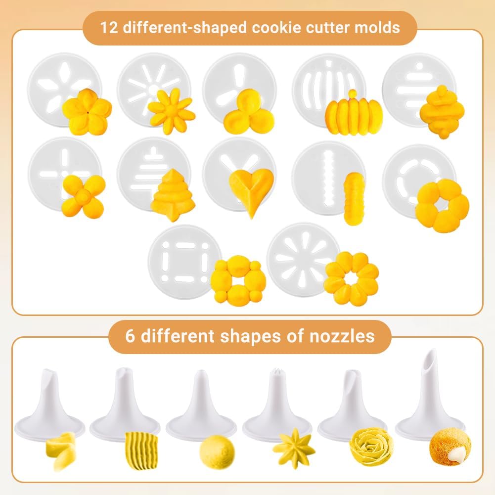 Cookie Press Gun Kit, Spritz Cookie Press Gun Set