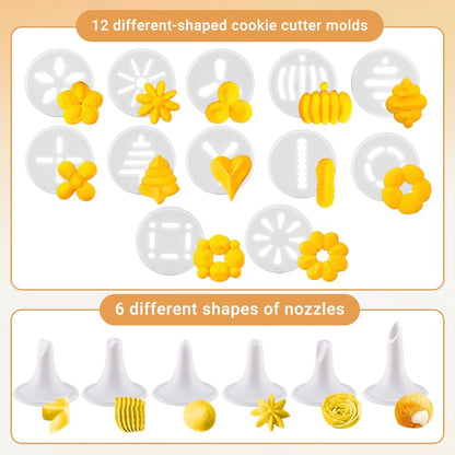 Cookie Press Gun Kit, Spritz Cookie Press Gun Set
