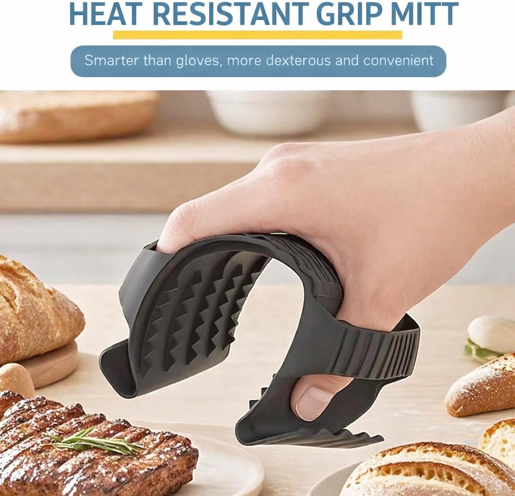 2-Pack Silicone Heat Resistant Pinch Mitts for Oven, Grill & Microwave | Anti-Slip Heatproof Grip Mitts for Hot Dishes, Trays & Cookware | Reusable, Easy Clean Kitchen Tool