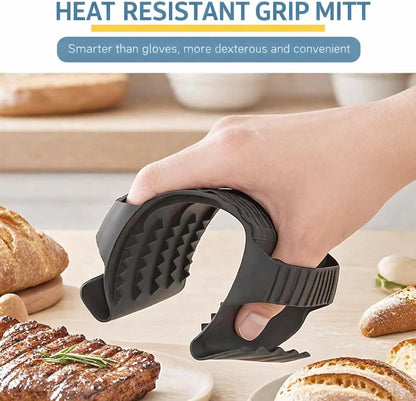 2-Pack Silicone Heat Resistant Pinch Mitts for Oven, Grill & Microwave | Anti-Slip Heatproof Grip Mitts for Hot Dishes, Trays & Cookware | Reusable, Easy Clean Kitchen Tool