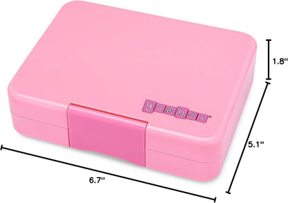 Yumbox Snack Box, 3 Compartments, Leakproof, Glitter Blue | Built-In Dip Well | Removable Compartment Tray | Easy-Open Single Latch | Lightweight & Compact | Perfect for Snacks & Sides