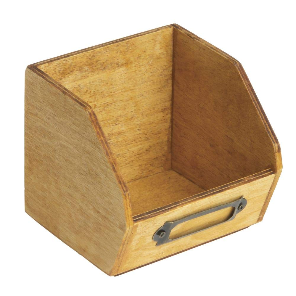 American Metalcraft PWC7 Poplar Wood Caddy, Natural, 7 1/2-Inches