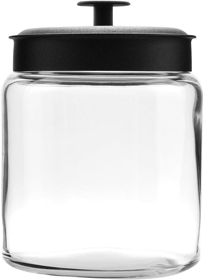 Anchor Hocking FBA_COMIN18JU056847 3-Piece Montana Jar Set, Multi (Set of 3), Black Metal