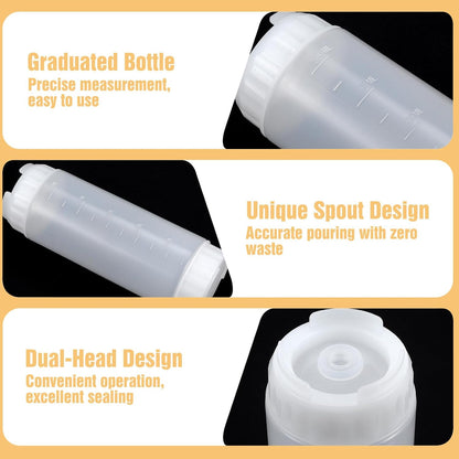 2 Pcs 16 oz Inverted Squeeze Bottles, Valve Condiment Dispenser (Black)