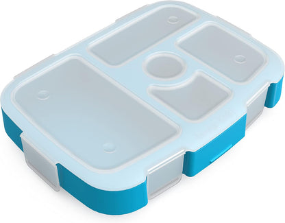 Bentgo® Kids Prints Tray with Transparent Cover - Reusable, BPA-Free, 5-Compartment Meal Prep Container with Built-In Portion Control for Healthy Meals At Home & On the Go (Mermaids in the Sea)
