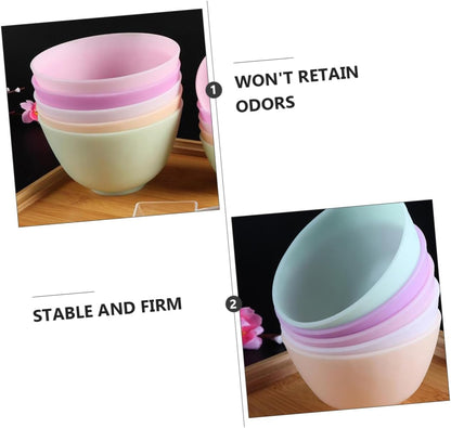 FOMIYES 5pcs Odorless Silicone Bowl Flexible Mixing Bowls for Home Use for Facial Mask Prep Sauces and Ingredients Dishwasher Safe
