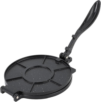 Tortilla Press, Maker Aluminum Labor Saving Multifunctional Pre Seasoned Quesadilla Heavy Duty 10 Inch Tortilla Rotis for Dumpling Skin Dough Tortillera Pataconera Flour Cast Iron