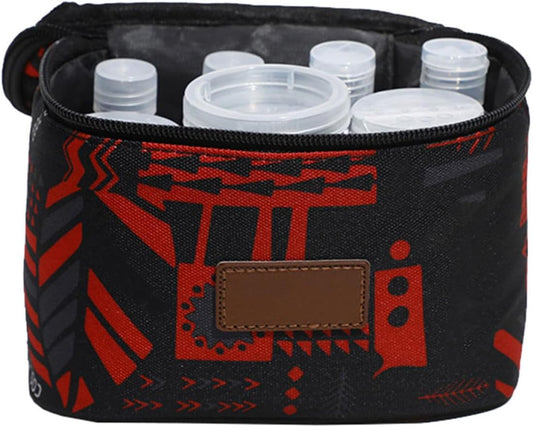 Portable Barbecue Condiment Bottles Set with 1 Storage Bag, Plastic and Oxford Fabric Material, Practical Design for Cooking and Storing Seasonings, for Outdoor Camping and Bbq