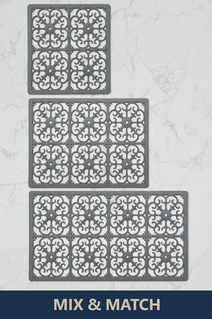 GASARÉ, Extra Large, Thick, Silicone Trivet for Hot Dishes, Pots, and Pans, Heat Resistant Mat for Countertop, Hot Pad for Kitchen, Easy to Clean, 16 x 12 x 3/8 Inches, White