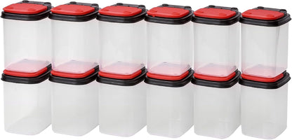 Buddeez Multi-Purpose Hardware Storage Bins Bits and Bolts Small Storage Containers, Hardware Organizers, Clear Containers With Blue Stackable Lids, Bolt and Screw Organizer (1 Quart - 8 Pack)