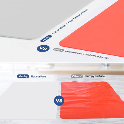 AECHY Extra Large Silicone Mat 78.74”x19.69”x0.08”, Multipurpose Silicone Mat Thick Heat Resistant Mat Shipped Rolled Up Kitchen Counter Mat Nonslip Silicone Mats for Kitchen Counter Translucent