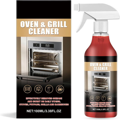 Oven Cleaner Spray Heavy Duty, Deep Cleaning Formula for Kitchen Appliances, Cleans and Degreases BBQ Cooking Grates and Racks, and Grill Cleaner for Microwave, Air fryer, Ovens, Grills, 100ML