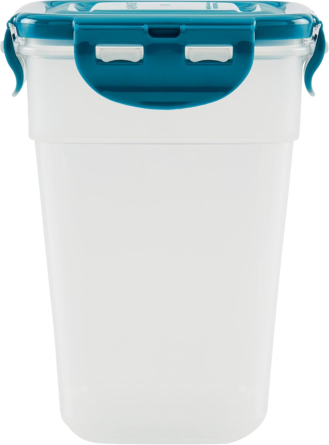 Rachael Ray Leak-Proof Nestable Container Food Storage Bin Set, 10-Piece, Clear with Teal Lids