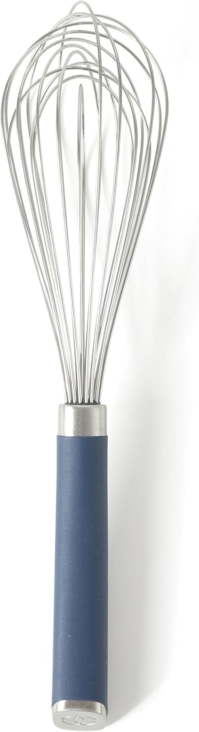 Calphalon Edge 6-Piece Stainless Steel Kitchen Tool & Gadget Set, Kitchen Utensil Set with Silicone Accent, Can opener, Straight peeler, Grater, Tongs, Balloon whisk and Scoop (Taupe)