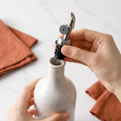 Olive Oil Dispenser Bottle for Kitchen, 23 Oz Large Ceramic Oil Dispenser