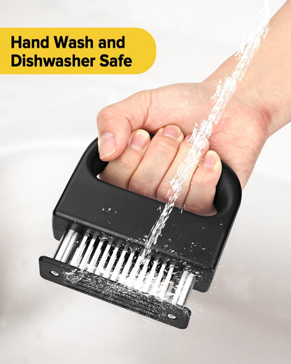 Meat Tenderizer Tool with 48 Stainless Steel Ultra Sharp Blades