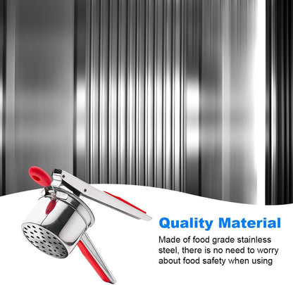 Stainless Steel Potato Ricer With 3 Discs, Heavy Duty Potato Ricer for Mashed Potatoes, Large Capacity Potatoes Masher and Rice-r Kitchen Tool(COLOR:Red)