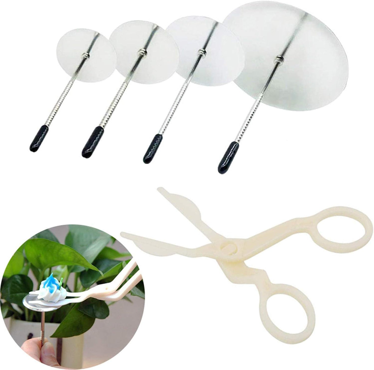 Cake Decorating Tool Kit, 7pcs Stainless Steel Icing Piping Nozzle Tips, 4pcs Cake Flower Nail and 1 Flower Lifters for Cake Fondant Cupcake