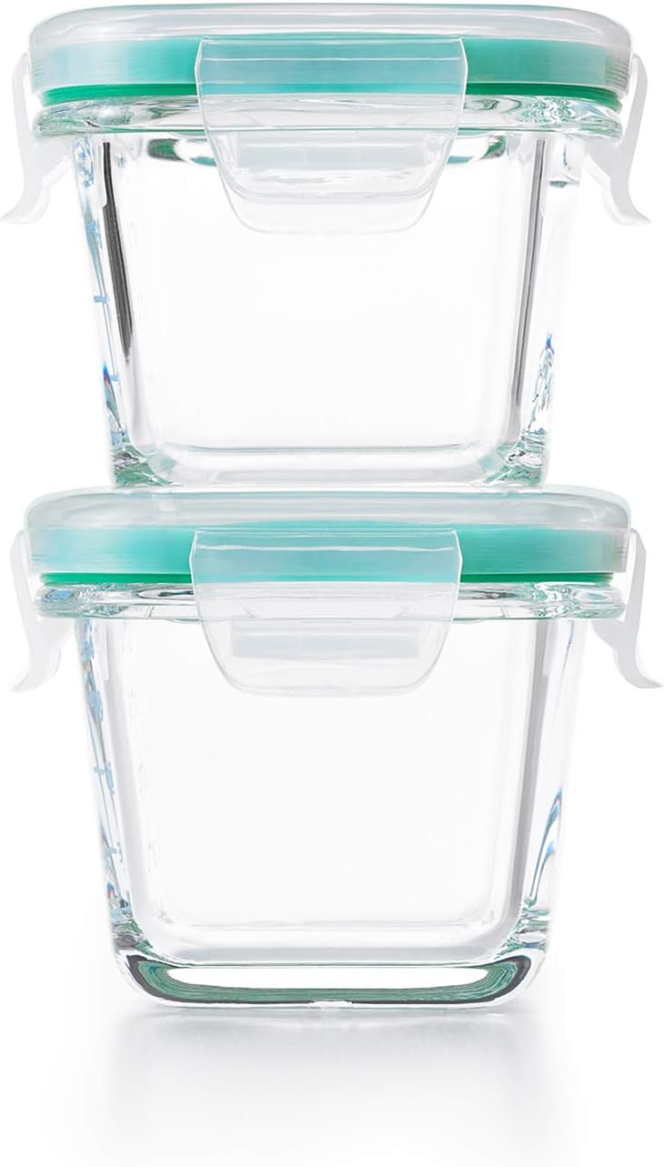 OXO Good Grips 4-Piece Smart Seal Leakproof Mini Glass AirtightContainer Set