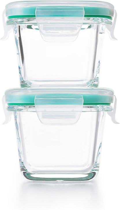 OXO Good Grips 4-Piece Smart Seal Leakproof Mini Glass AirtightContainer Set