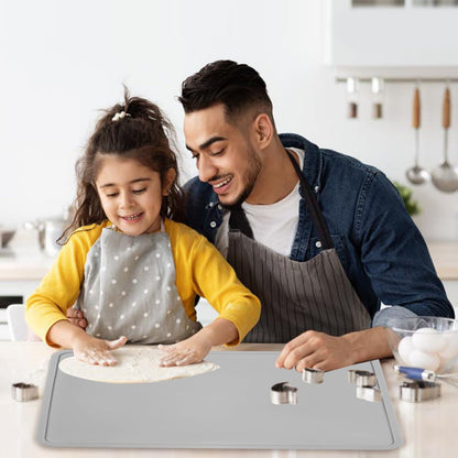 Extra Large Silicone Mats for Kitchen Counter, 27.6'' x 19.7'' Nonskid Silicone Placemats for Kids, Nonstick Purple Silicone Mat for Baking Crafts, Silicone Dab Mat Heat Resistant, 1Pack - Colors B