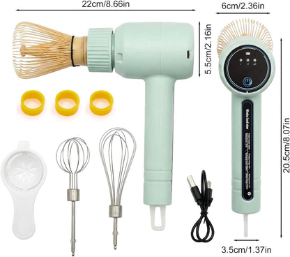 Matcha Whisk, Handcrafted Bamboo Whisk for Matcha Powder (Yellow)